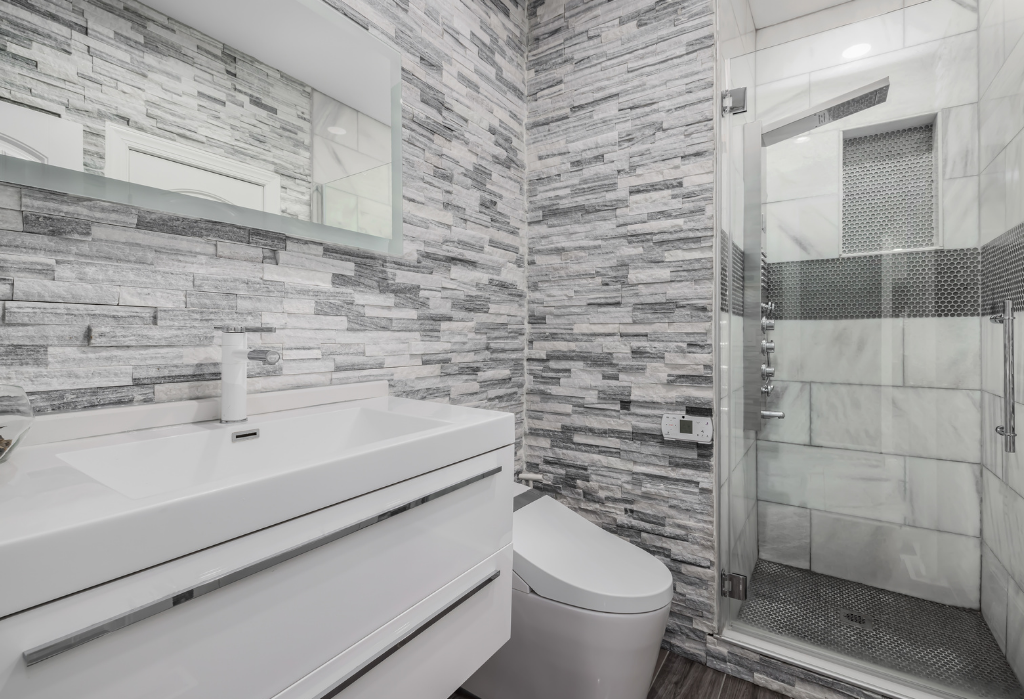 Close-up detail of finished trim work